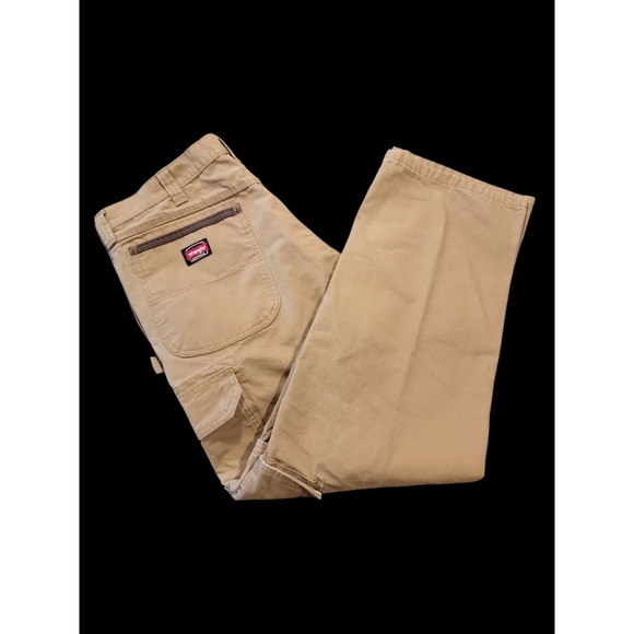 Wrangler Other - Wrangler Ripstop DOUBLE KNEE Workwear Cargo Pants 38x30 Tan Utility Carpenter
